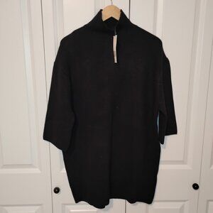 Zara Women's Black Shirt Sleeve Pullover Turtle Neck Sweater Size S